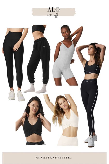 All sale - 30% off with code MEMBER

Sizing:
Sweatpants - tts, xs
Onesie - tts, xs 
Bra tops and leggings - Small