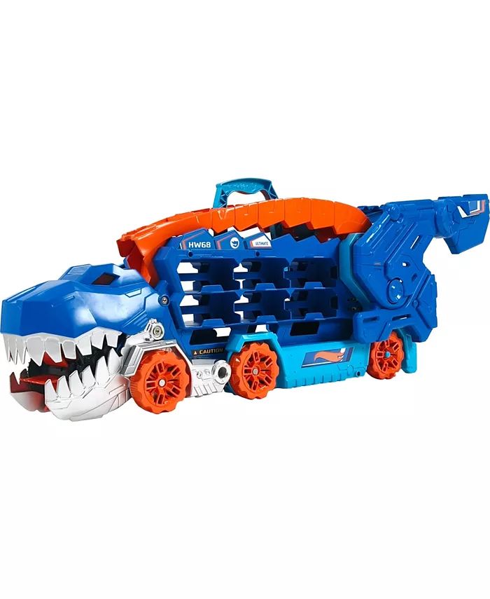 Hot Wheels City Ultimate Hauler, Transforms Into A T-Rex with Race Track, Stores 20 Plus Cars - M... | Macy's