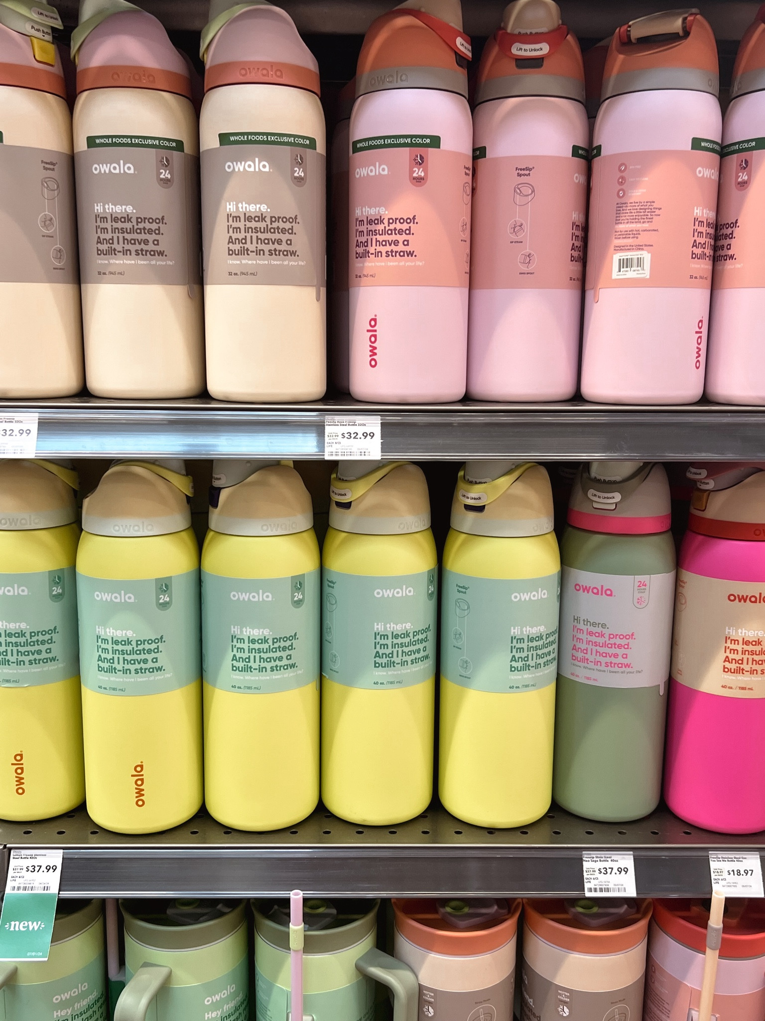 Owala candy coated, owala new colors, owala neutral colors, anti-lip wrinkle water bottle, aesthetic water bottle 

#LTKFitness #LTKActive #LTKSeasonal