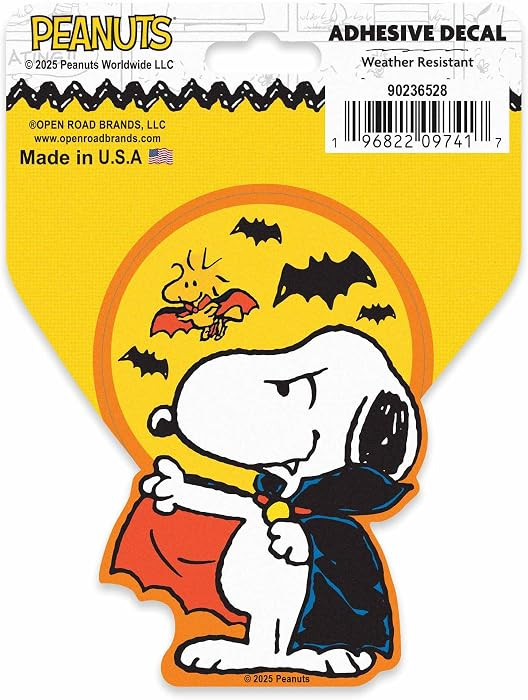 Peanuts Snoopy the Vampire Adhesive Vinyl Decal | Amazon (US)