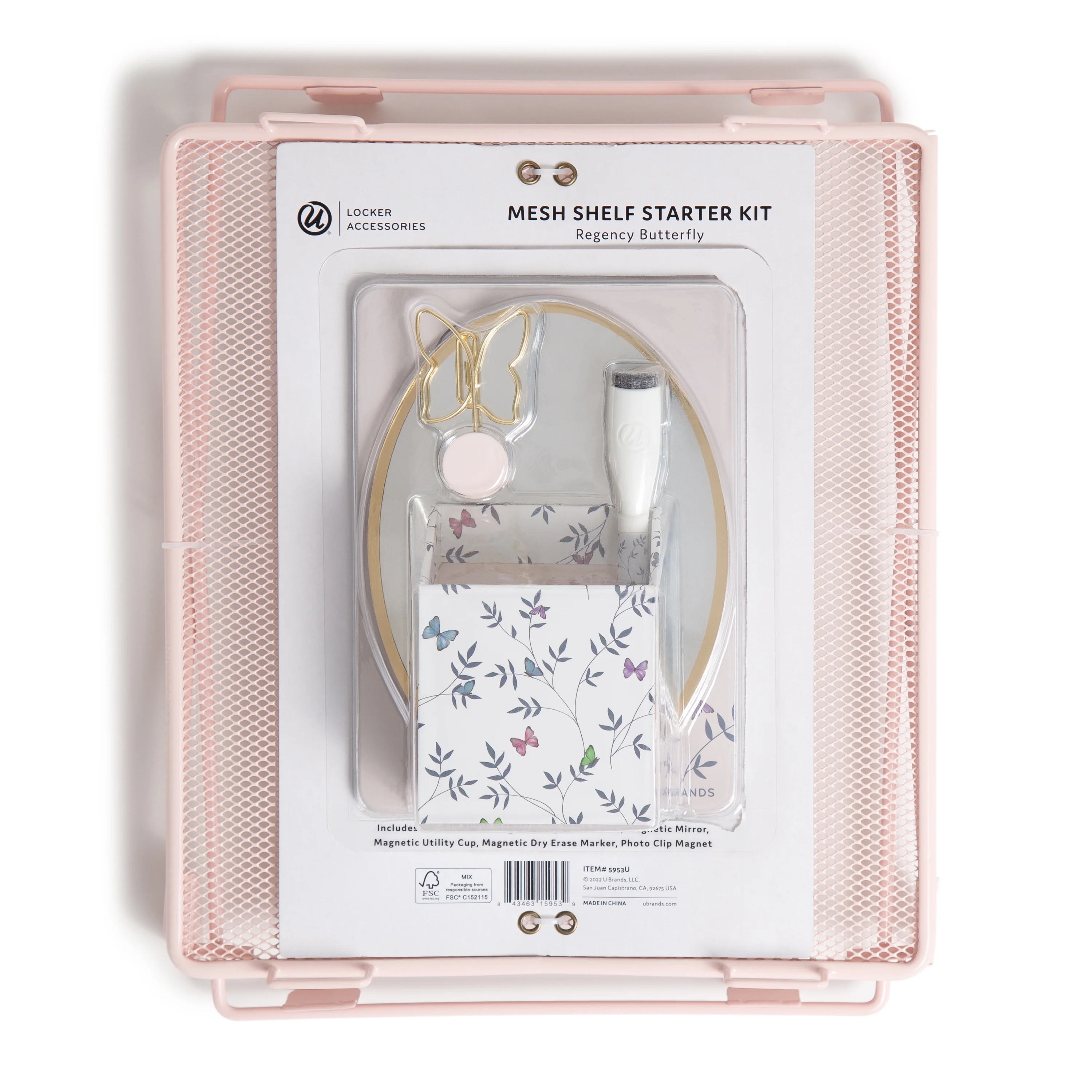 U Brands 6 Count Locker Kit w/ Shelf, Pink Regency Floral, 5953U - Walmart.com | Walmart (US)