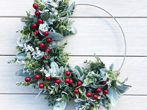 Christmas Eucalyptus Wreath Winter Wreath Christmas Decor - Etsy | Etsy (US)