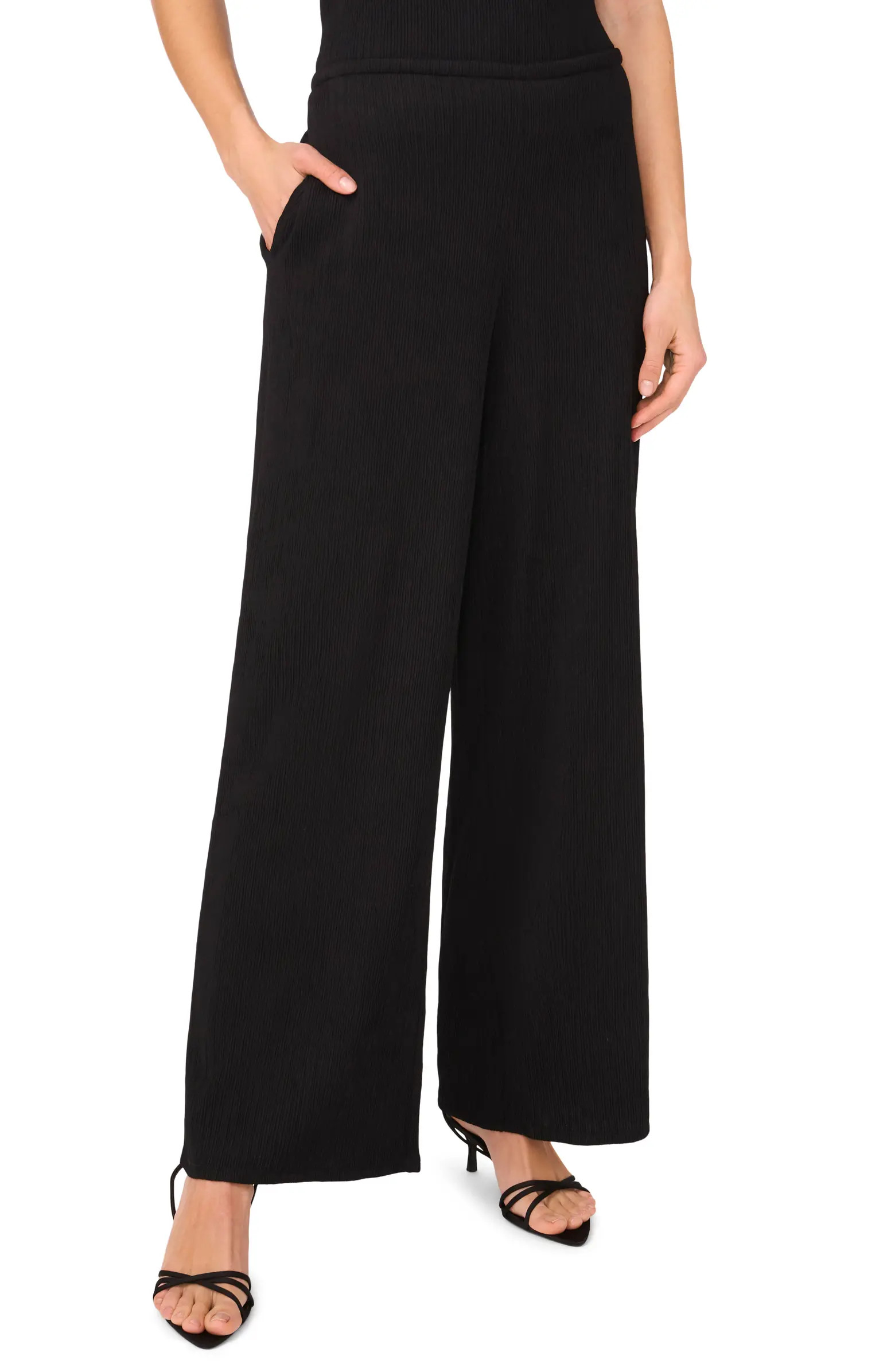 Halogen® Plissé Flare Pull-On Pants | Nordstrom | Nordstrom
