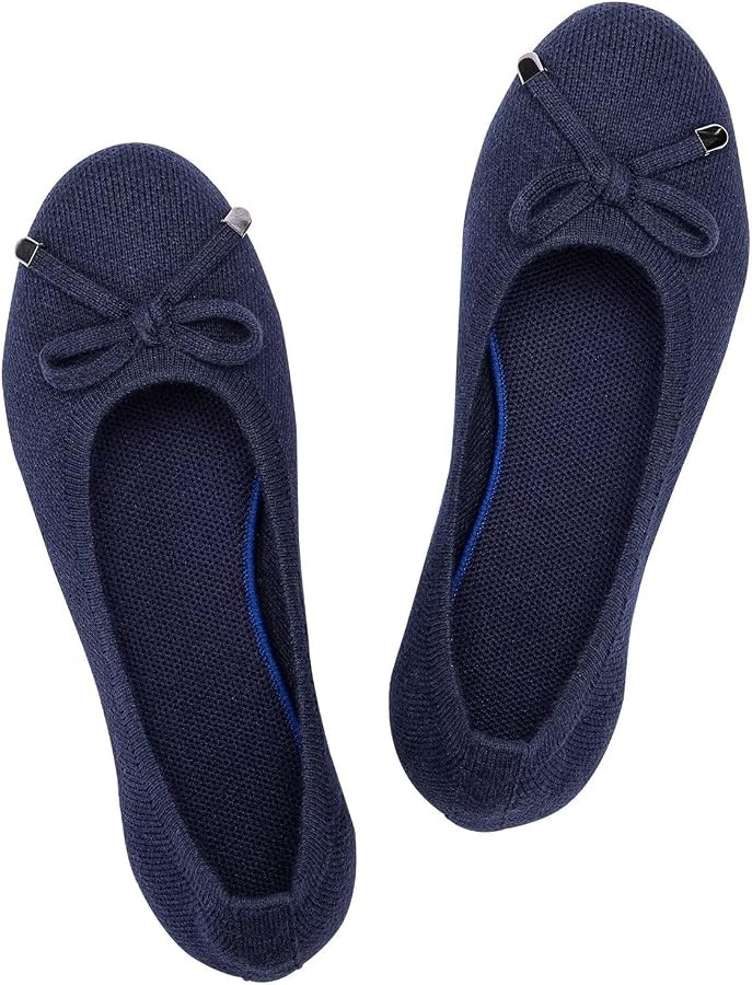 Frank Mully Women’s Ballet Flat Shoes Knit Dress Shoes Round Toe Slip On Ballerina Flats for Wo... | Amazon (US)