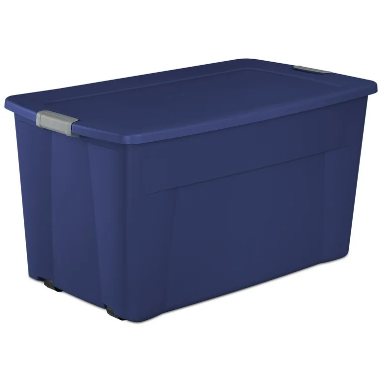 Sterilite 45 gal. Wheeled Latch Tote, Adult, Plastic, Stadium Blue | Walmart (US)
