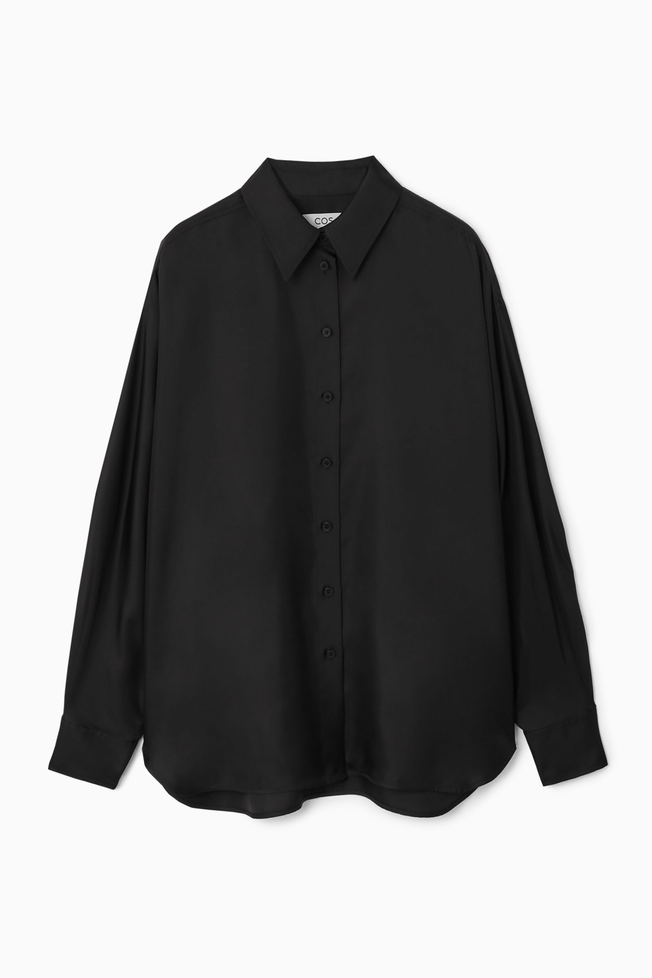 OVERSIZED BATWING-SLEEVE SILK SHIRT - BLACK | COS (AU)