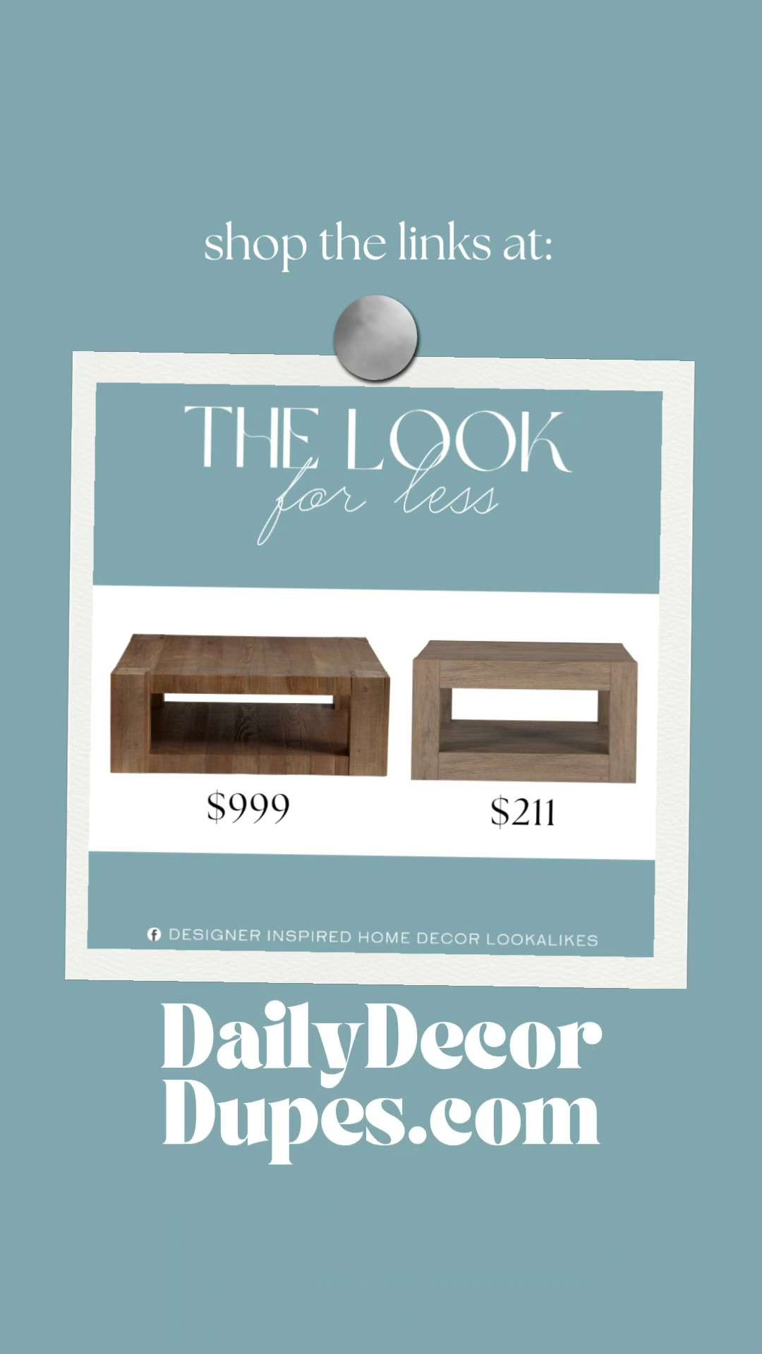 Inspired by Pottery Barn Coffee Table. Mid-century Modern Coffee Table. Minimalist Center Table. Rustic Coffee Table. Solid Wood Coffee Table. Living Room Centerpieces. Rustic Coffee Table. Scandinavian Living Room Table.

Home more affordable option find copy cat similar look for less budget friendly affordable cheap cheaper beautiful pretty. Clearance sale coupon code discount code promo code luxury lookalike look a like Inspo inspiration inspired by idea ideas Love like these? I share multiple every day in my FB group. 

 #potterybarninspired #coffeetable #centertable #livingroomtable #reclaimedwoodtable #rusticmodern #livingroominspo #homedecor #centertable #LTKSeasonal #LTKHome #LTKSaleAlert