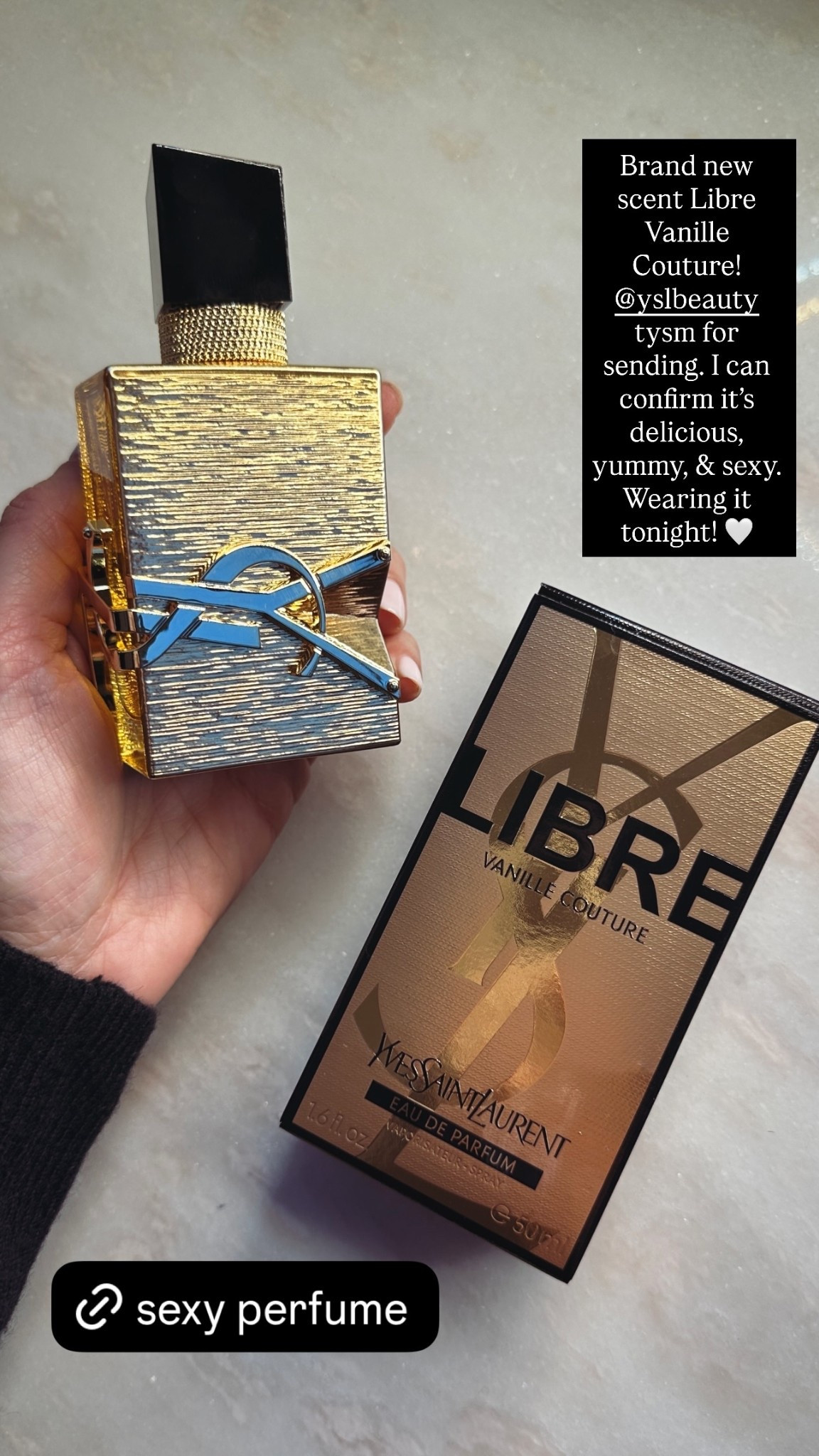 Brand new scent Libre Vanille Couture! @yslbeauty tysm for sending. I can confirm it’s delicious, yummy, & sexy.  Wearing it tonight! 🤍

#LTKSeasonal #LTKBeauty #LTKStyleTip
