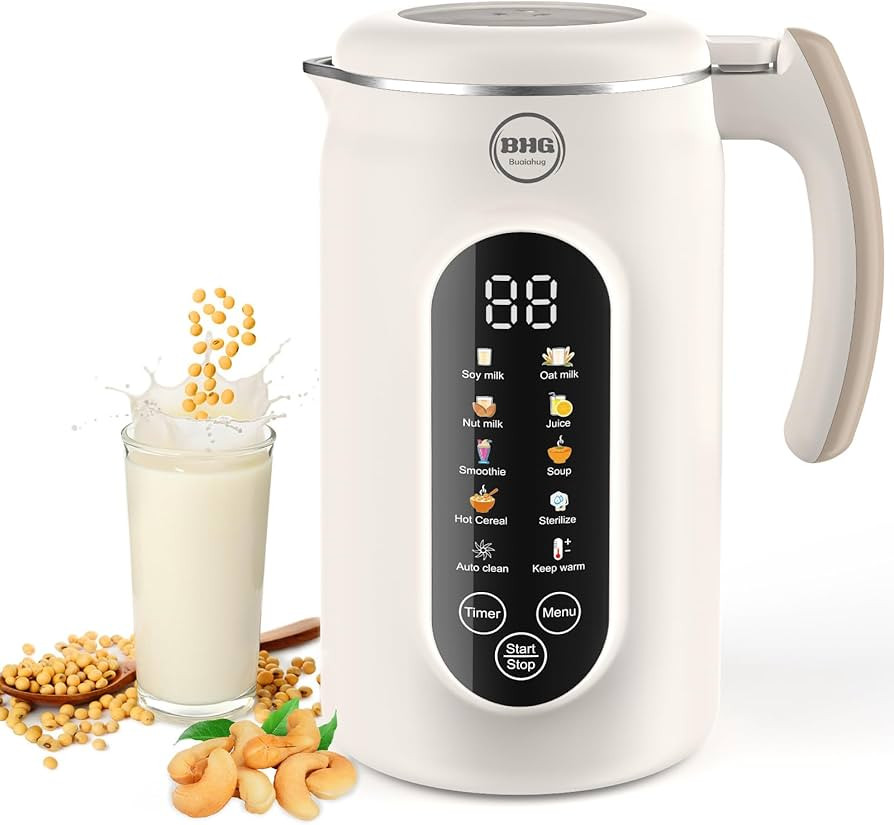 BHG 45oz Nut Milk Maker, Automatic Soy Milk Maker Machine with 14-Blade Grinder, 11 Functions & L... | Amazon (US)