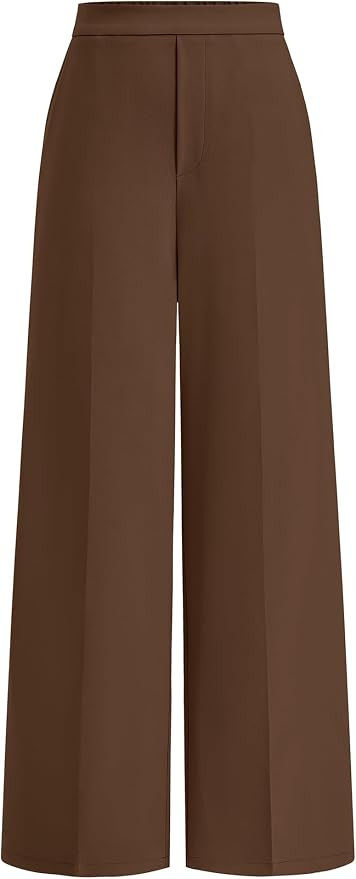BTFBM Womens Dress Pants Wide Leg Trousers Pockets | High Waisted Long Business Casual Slacks,Fal... | Amazon (US)