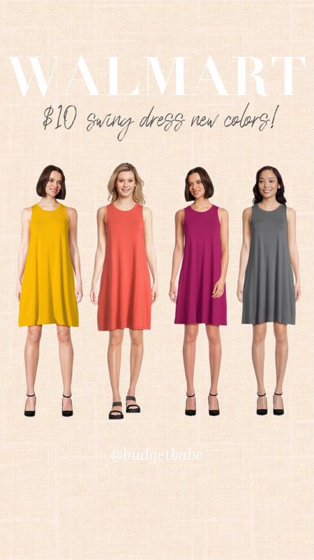 Walmart $10 swing dress in four new colors! #walmartpartner #walmartfashion @walmartfashion 

#LTKFindsUnder50 #LTKStyleTip #LTKFindsUnder100