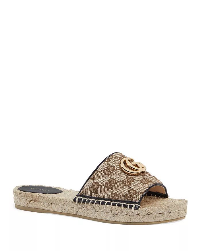 Women's GG Matelassé Espadrille Slide Sandals | Bloomingdale's (US)