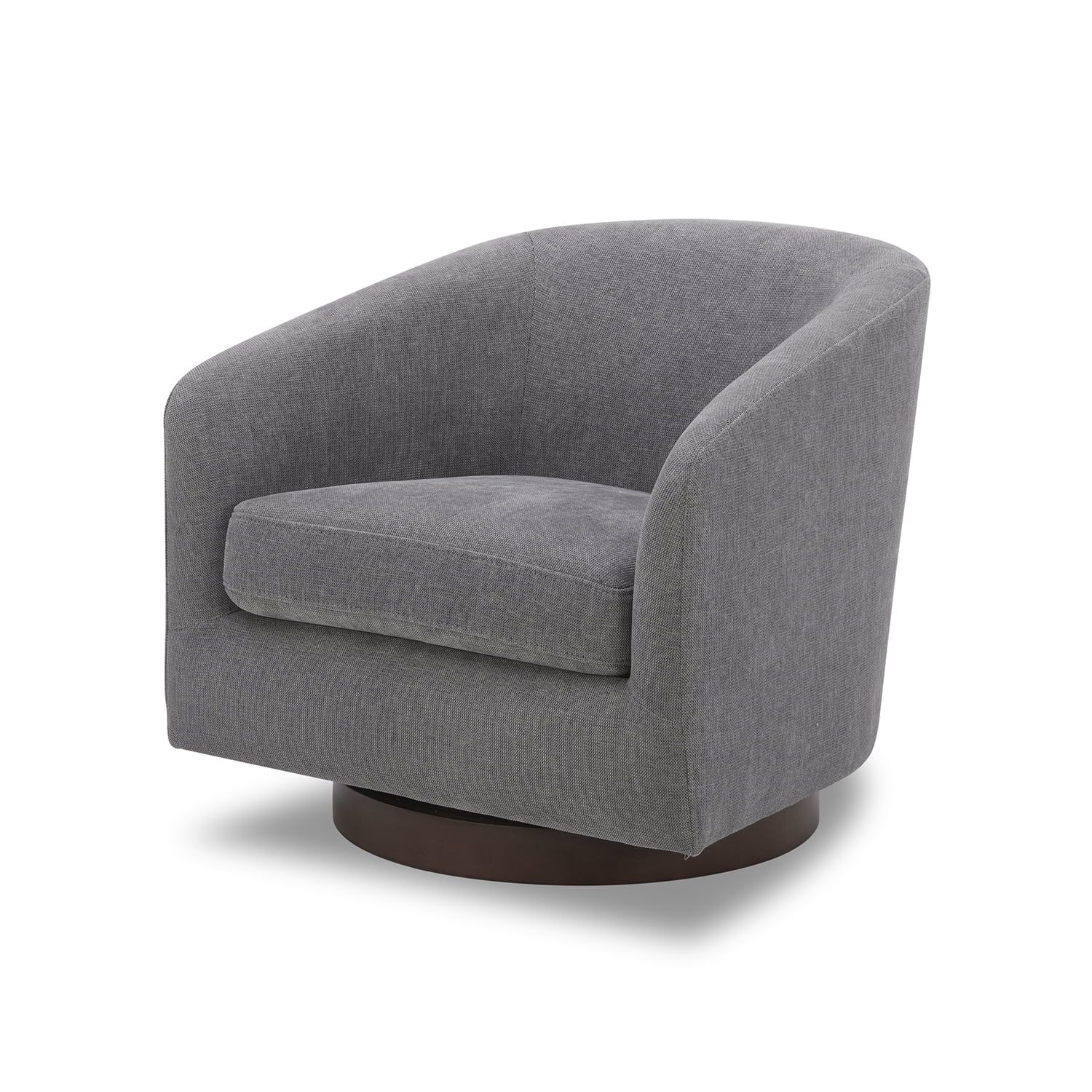Better Homes & Gardens Bradford Wooden Base Modern Swivel Chair, Gray | Walmart (US)
