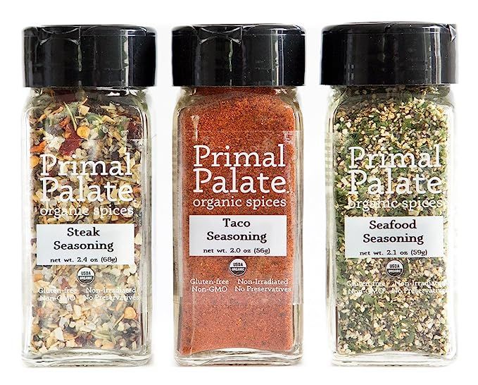 Amazon.com : Primal Palate Organic Spices - Griddle and Grill Pack 3-Bottle Gift Set : Grocery & ... | Amazon (US)