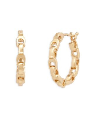 COACH Signature Chain Small Hoop Click-Top Earrings   | Bloomingdale's Jewelry & Accessories All ... | Bloomingdale's (US)