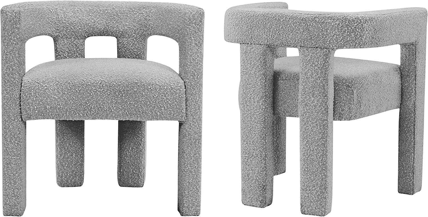 Meridian Furniture Athena Collection Modern | Contemporary Boucle Fabric Upholstered Accent | Din... | Amazon (US)