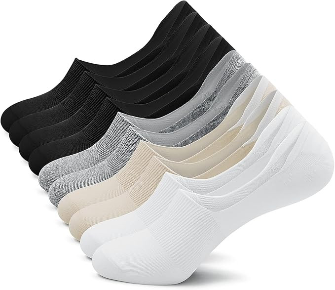 Women's No Show Socks Non Slip Invisible Liner Low Socks On Boot Ballet 5/8 Pairs | Amazon (US)