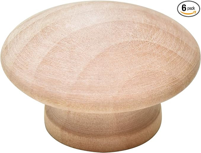 Silverline 6 Pack Round Wood Drawer Knob 1-1/2", Unfinished Cabinet Pulls Handles Hardware for Dr... | Amazon (US)