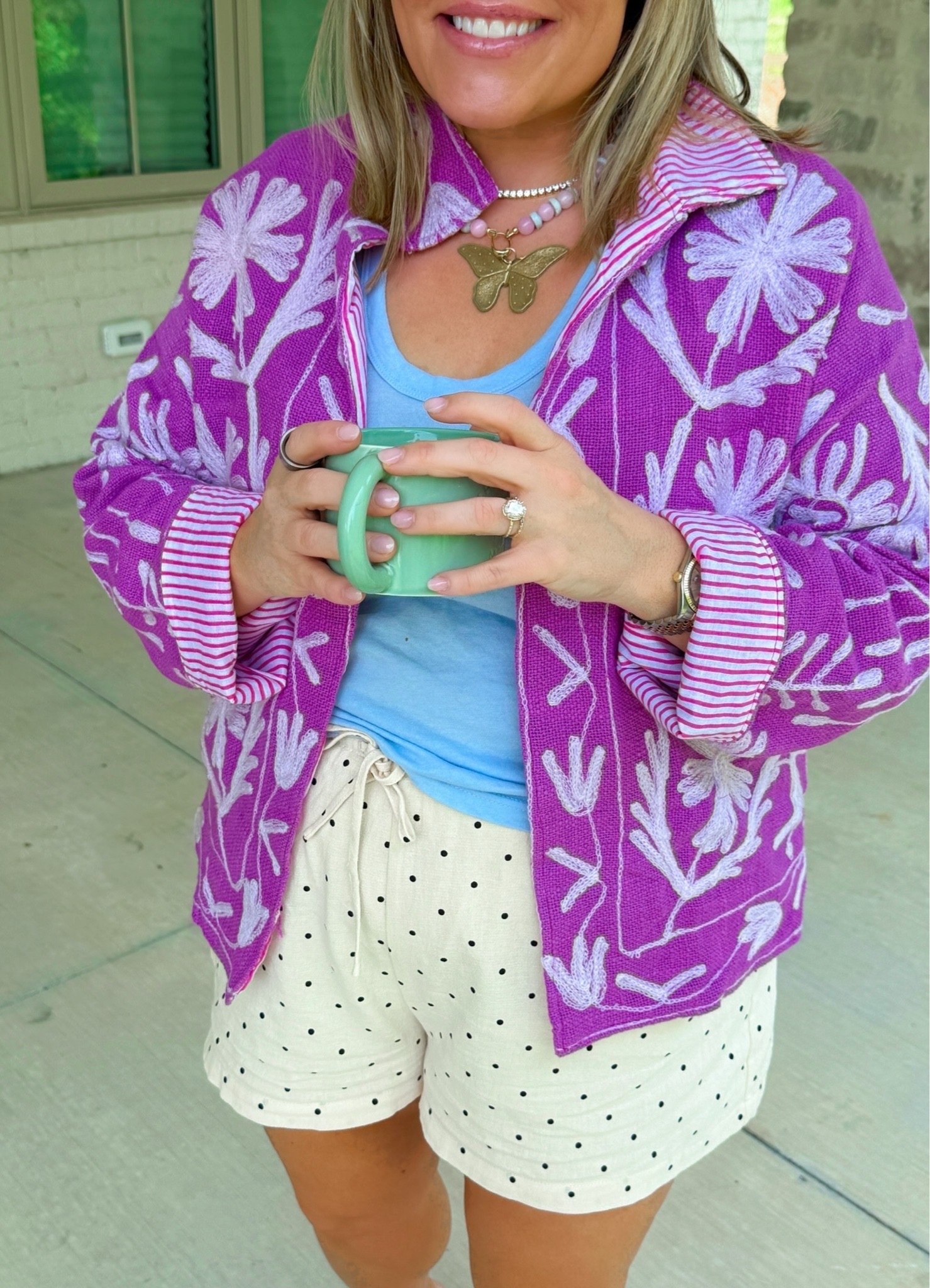 This floral jacket is so fun! The perfect summer to fall transitional piece. 👏

#LTKmomlife #LTKootd