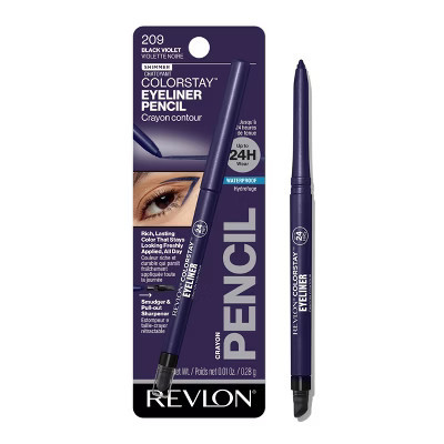Revlon ColorStay Pencil Waterproof Eyeliner - Built-In Sharpener - 209 Black Violet - 0.01 oz | Target