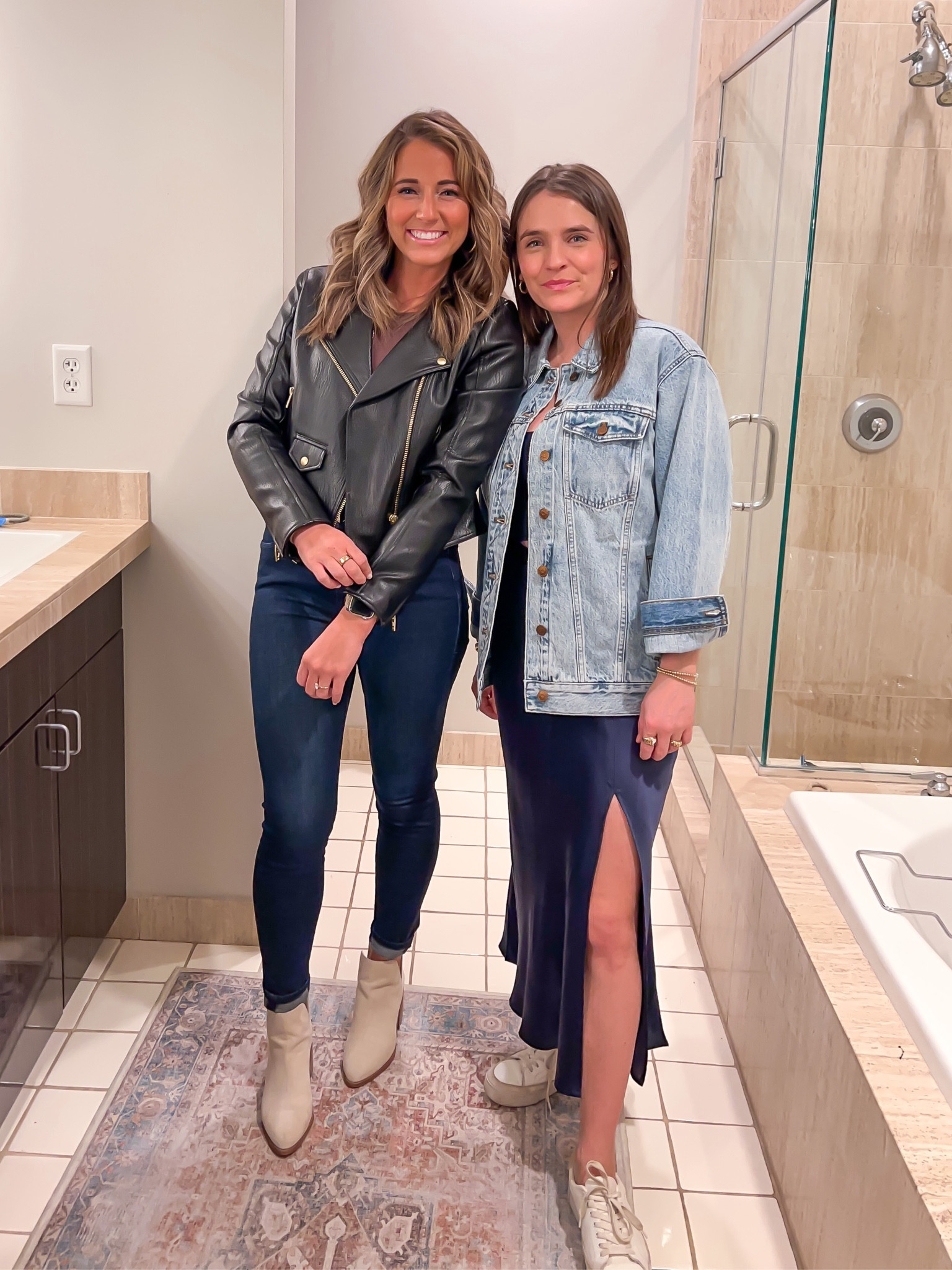 Girls night outfits!! 
Wearing size small in bodysuit
Wearing size small in jacket
Wearing true size in jeans


#LTKunder50 #LTKsalealert #LTKunder100