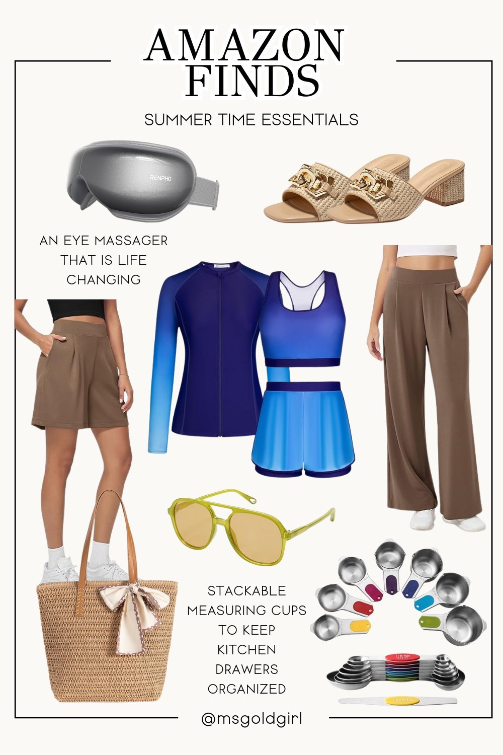 Summer time essentials from Amazon! Everything from a woven tote to use at the beach or an eye massager to help decompress at the end of the day.

#LTKSummerEdit #LTKGiftGuide #LTKSeasonal