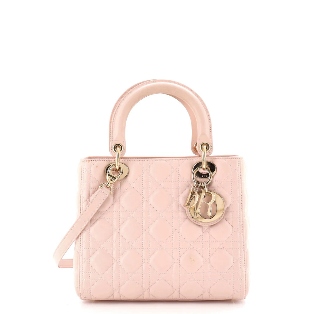 Lady Dior Bag Cannage Quilt Lambskin Medium | Rebag