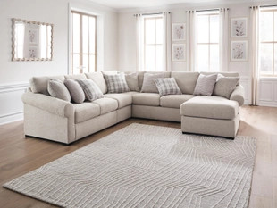 Bridgemont 5-Piece Sectional with Chaise, Stone | Ashley