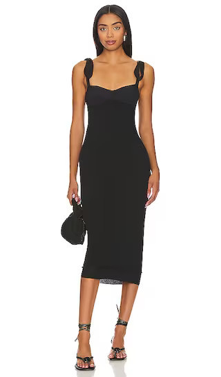 x Intimately FP Girls Got Glam Slip in Black Midi Dress Fall Midi Wedding Guest Dress Midi Dresses | Revolve Clothing (Global)
