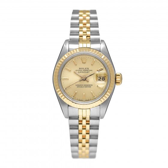 ROLEX

Stainless Steel 18K Yellow Gold 26mm Oyster Perpetual Datejust Watch Champagne 69173 | Fashionphile