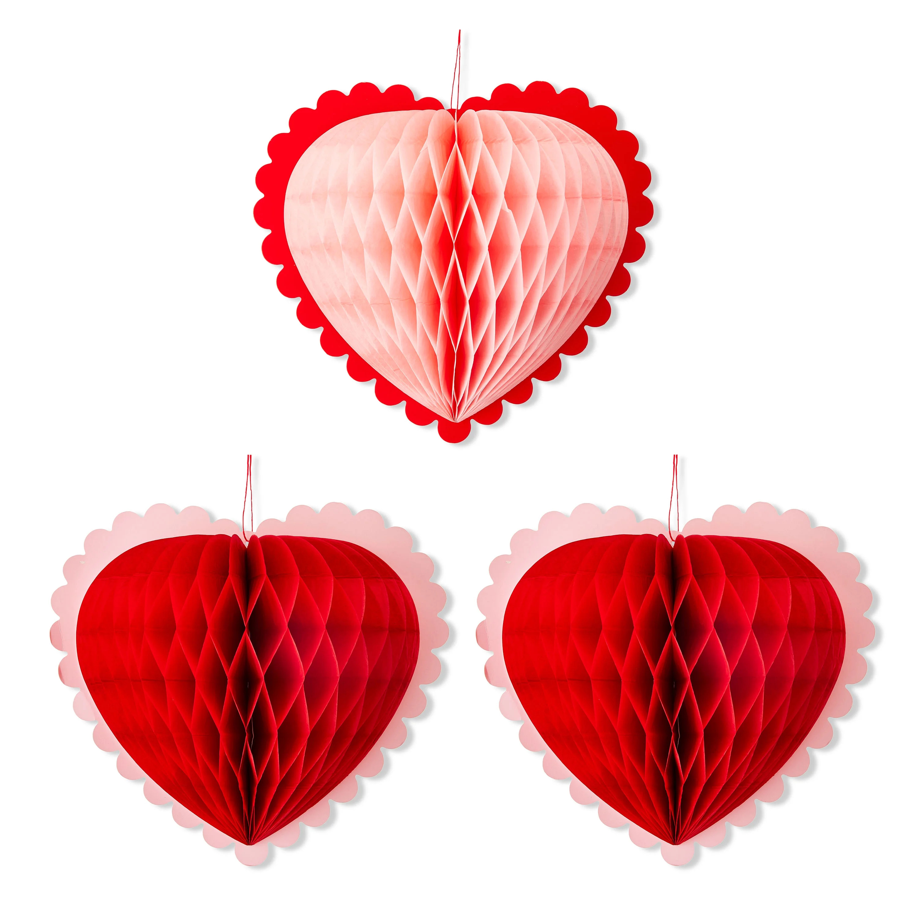Valentine's Day Heart Paper Danglers, 3 Count, by Way To Celebrate | Walmart (US)