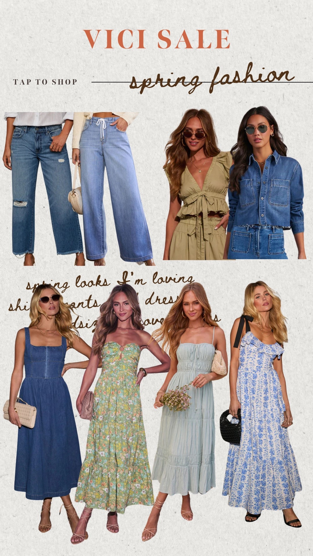 Vici ltk spring sale
30% off site wide
Use code in the ltk app to apply discount 
Spring haul, vacation outfit 


#LTKStyleTip #LTKMidsize #LTKSpringSale