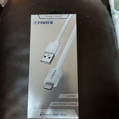 USB Cable Fisher  Lightening Cable iPhone, IPad, Ipod 4 Feet | eBay CA