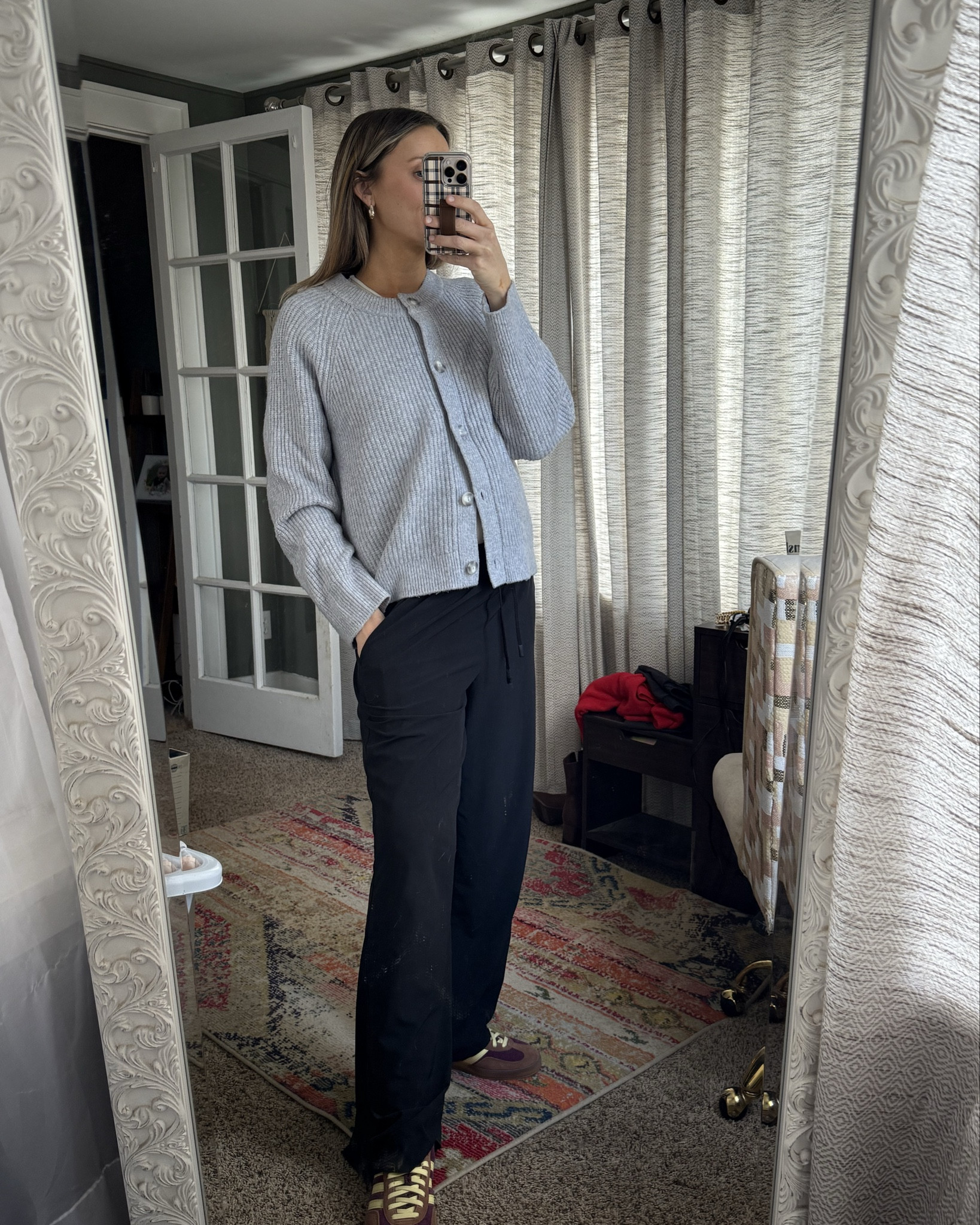 Quick mom on the go outfit; these stretchy, waterproof athletic pants from target, chunky sweater and adidas! 

#LTKFitness #LTKFindsUnder100 #LTKKids