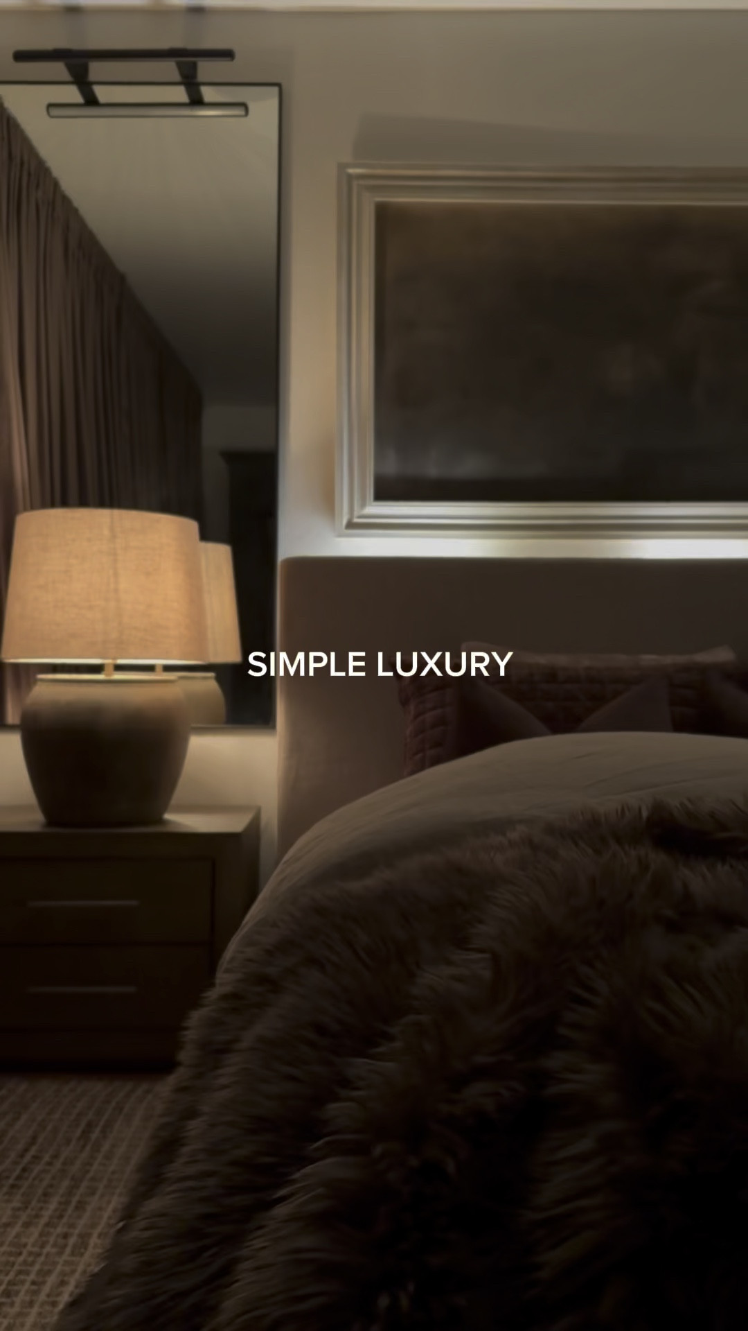 Simple Moody Bedroom Decor 

#bedroomluxury #luxurybedroomdecor #homedecor #moodybedroom #bedroominspo #brownbedroom #luxurybedding #interiordecor #affordablehomedecor

#LTKHome #LTKFindsUnder100 #LTKFindsUnder50