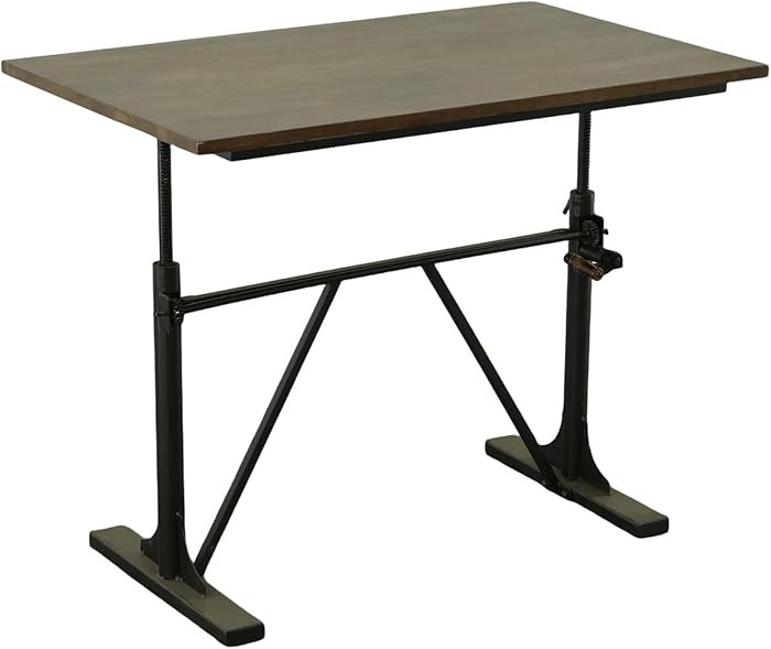 Carolina Chair & Table Brio Sit or Standing Adjustable Rectangular Writing Desk - Industrial Powd... | Amazon (US)