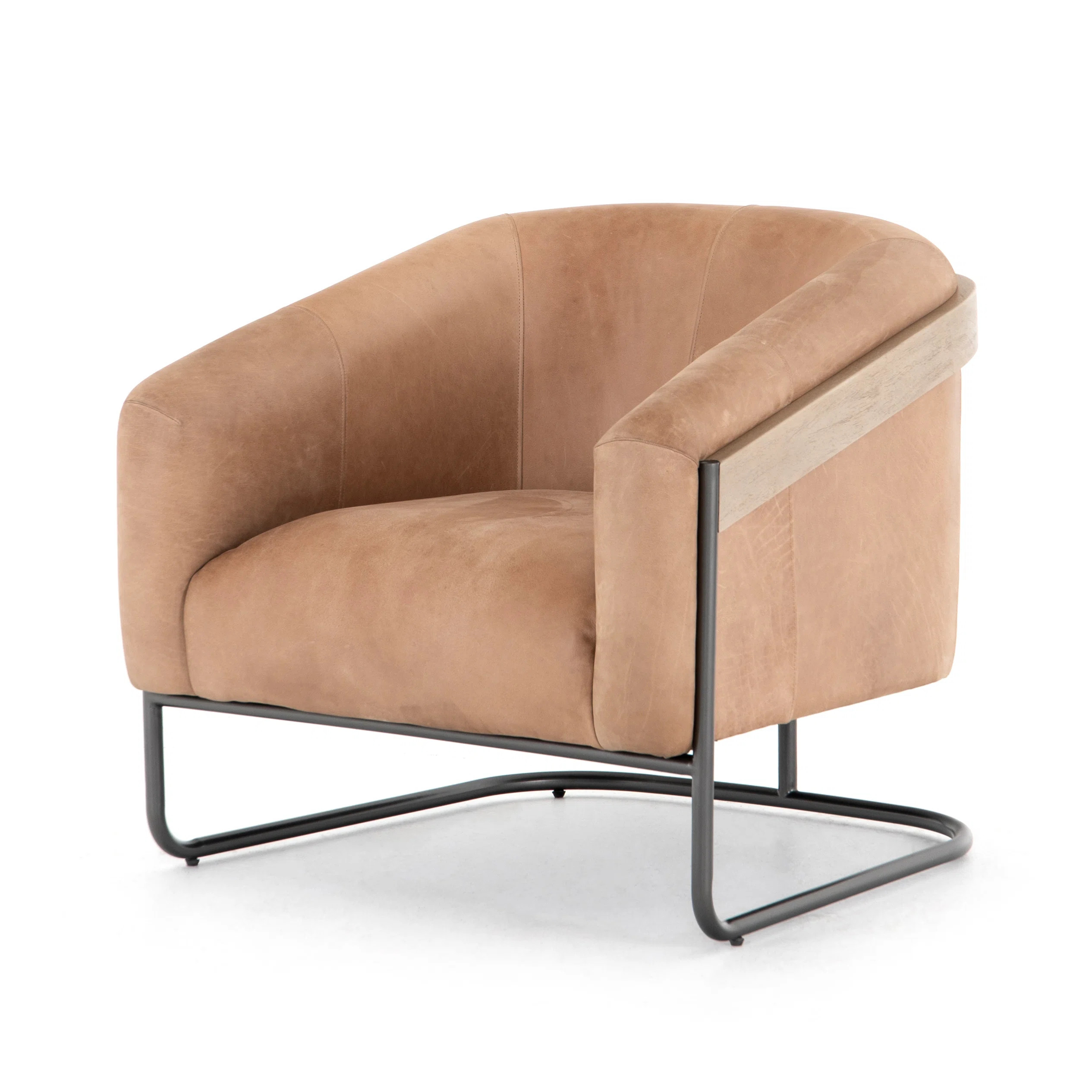 Pereda Leather Barrel Chair | Wayfair North America