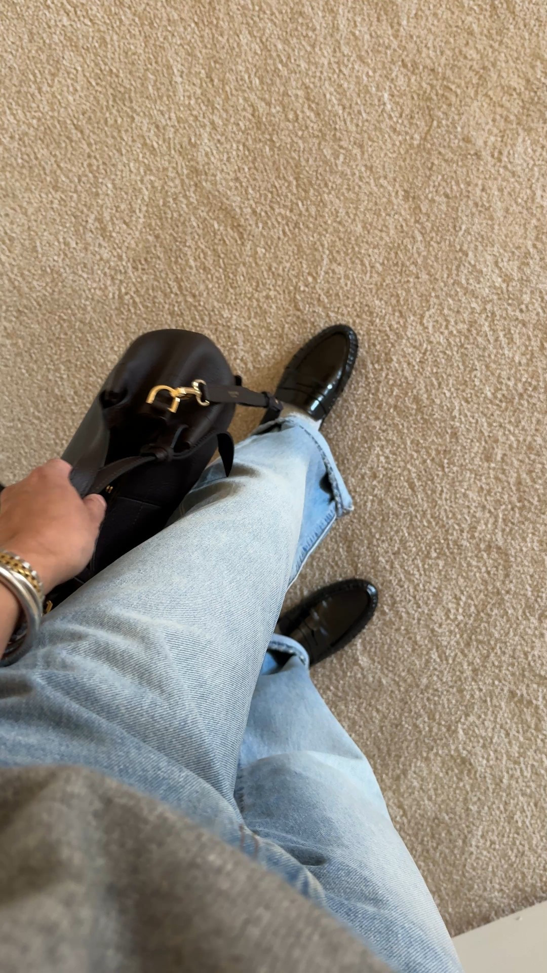 What I Would Wear if I Wasn’t Hibernating. 
- old & new favorites
- jeans: an all-time favorite straight leg style. This new wash is so good and done in the best denim material that Levi’s makes. If you love true 100% cotton denim, you will love this material. I size up in this style. 
- t-shirt: a favorite for the last couple of years. These 100% cotton tees last, hold their shape, and feel good on. This exact style is my favorite for layering. I wear true to size as a base layer and also a size up as a stand alone tee. 
- sweater: my favorite addition to my winter wardrobe this season. Timeless style. Casual chic. I have true to size in this staple gray. I may prefer the size up, but can wear both sizes. 
- loafers: love the modern classic style of these loafer mules that look designer. True to size. 
- bag: a souvenir from London. A versatile elevated everyday style. 
- necklace: new vintage charm on an old chain. It’s so pretty. 
- bracelets: my most worn style that really goes with everything  


#LTKOver40 #LTKootd