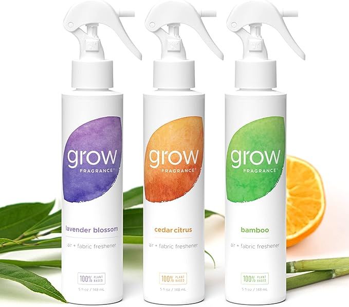 Grow Fragrance - Certified 100% Plant Based Air Freshener + Fabric Freshener Spray, Made With All... | Amazon (US)
