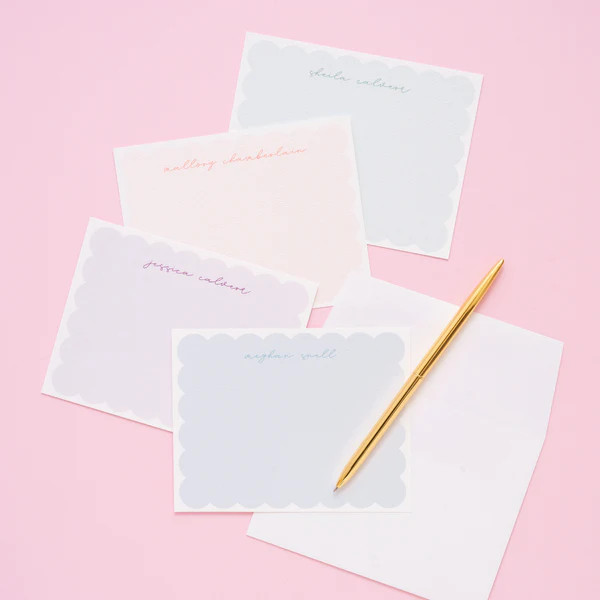Mother's Day Scallop Personalized Stationery | Joy Creative Shop