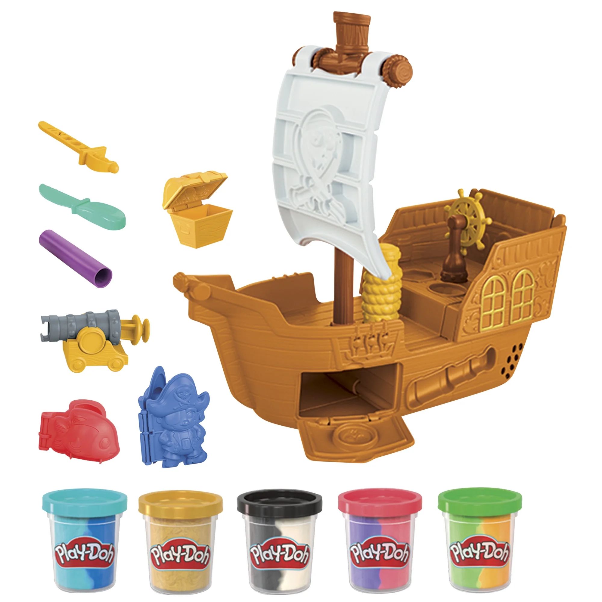 Play-Doh Pirate Adventure Ship Playset, !0 oz, Pirate Ship Toy, Christmas Gifts under $25, 3+ | Walmart (US)