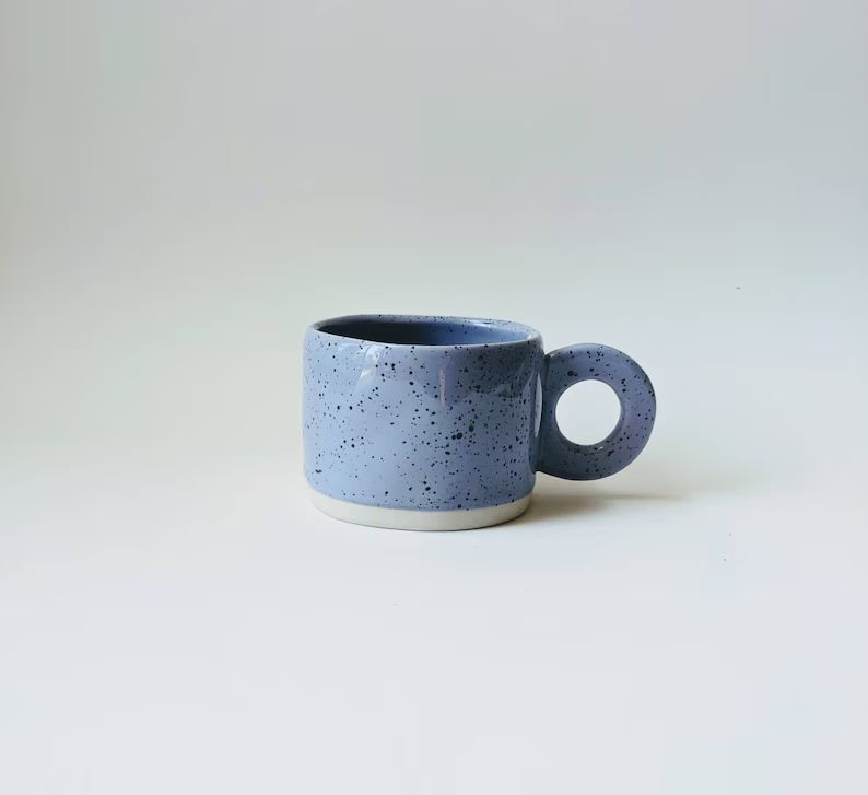 Minimalist Nordic Style Flecked Melange Ceramic Mug 10 Fl Oz - Etsy | Etsy (US)