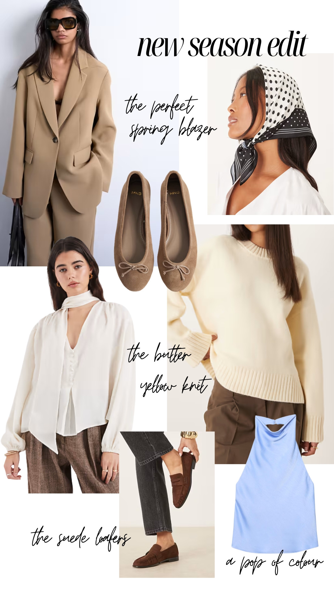 The ASOS New Season Edit - they currently have 20% off their new in faves, and here are some of mine. Pops of colour, baby blue and butter yellow. Perfect tailoring for chic workwear and the perfect suede shoes for your capsule wardrobe 

 

#LTKspring #LTKstyletip #LTKshoes