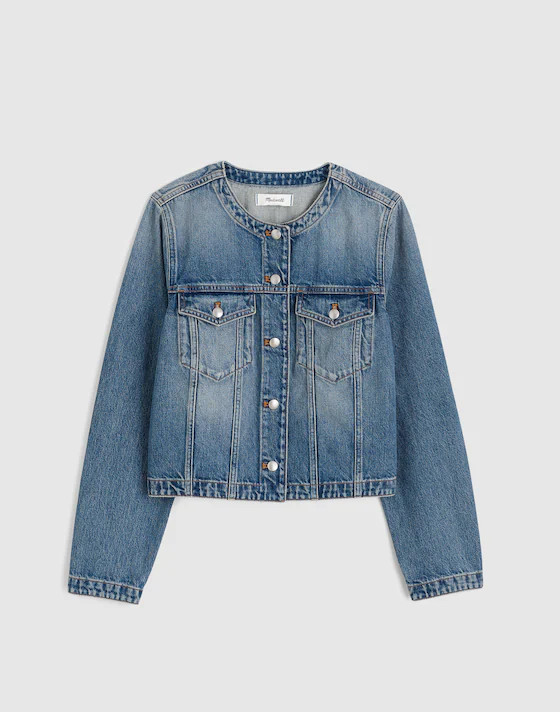 Denim Cocoon-Sleeve Cropped Jacket | Madewell | Madewell