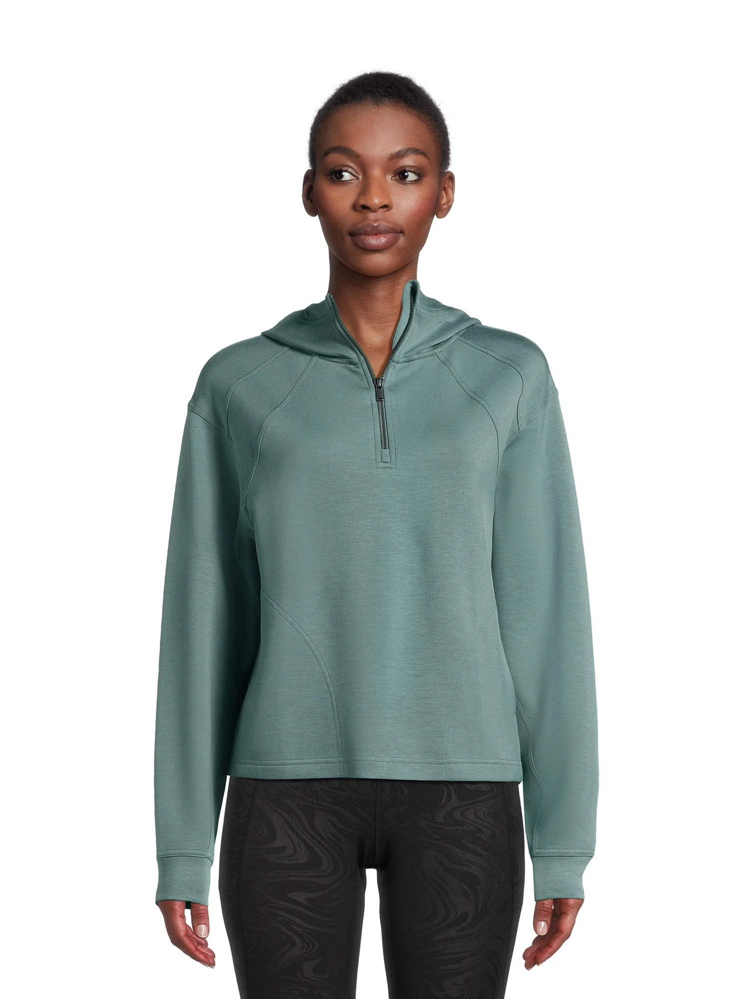 Avia Women's Seamed Quarter Zip Hoodie, Sizes XS-XXXL | Walmart (US)