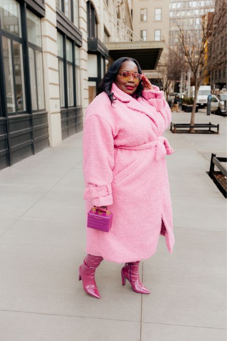 Sometimes the coat and boots are the outfit. Loving this plus size teddy coat with purple patent leather over the knee boots and Brandon blackwood trunk 

#LTKmidsize #LTKplussize
