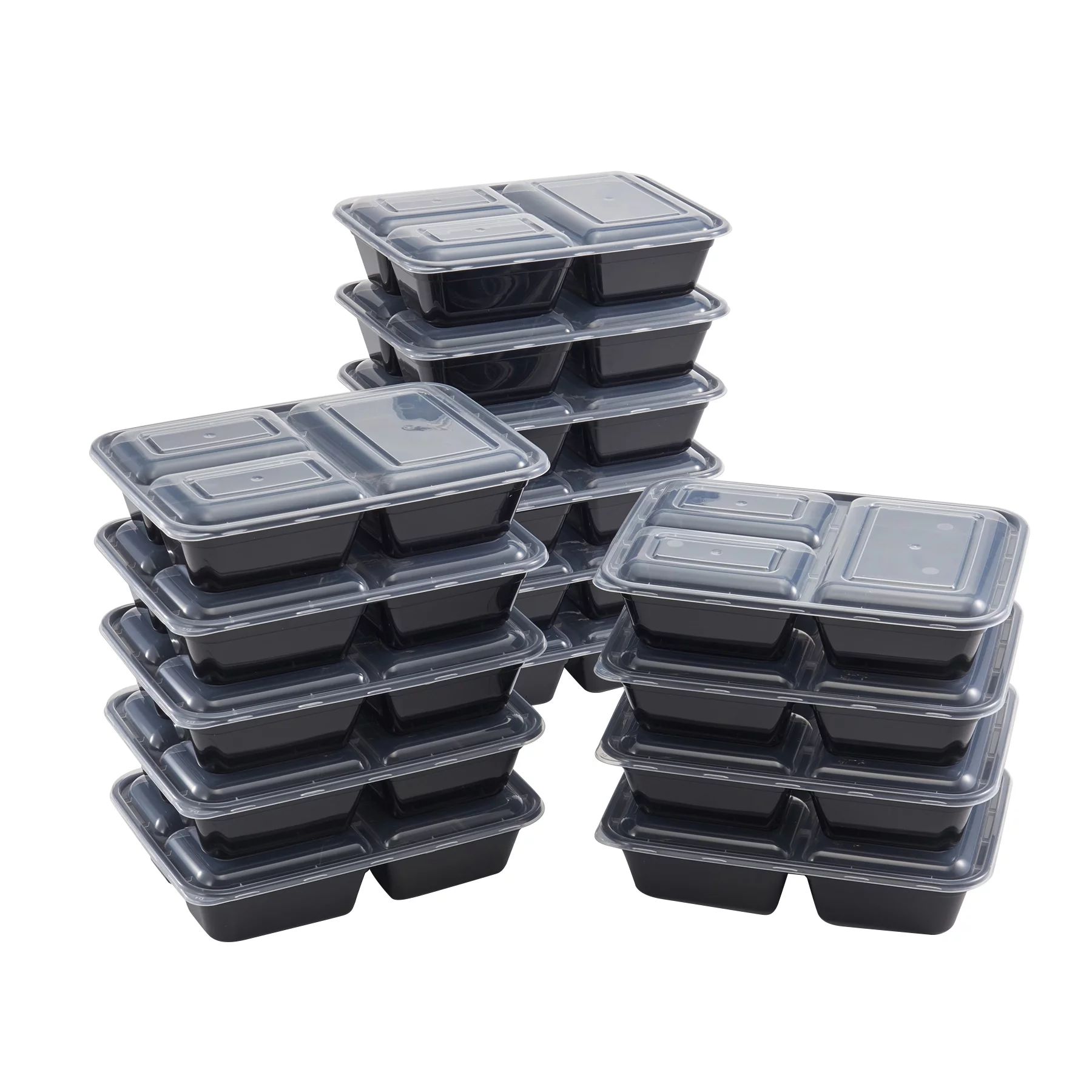 Mainstays 30 Piece 3 Compartment Meal Prep Food Storage Containers | Walmart (US)
