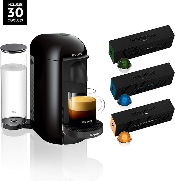 Nespresso VertuoPlus Coffee and Espresso Maker by Breville, Ink Black with BEST SELLING COFFEES I... | Amazon (US)