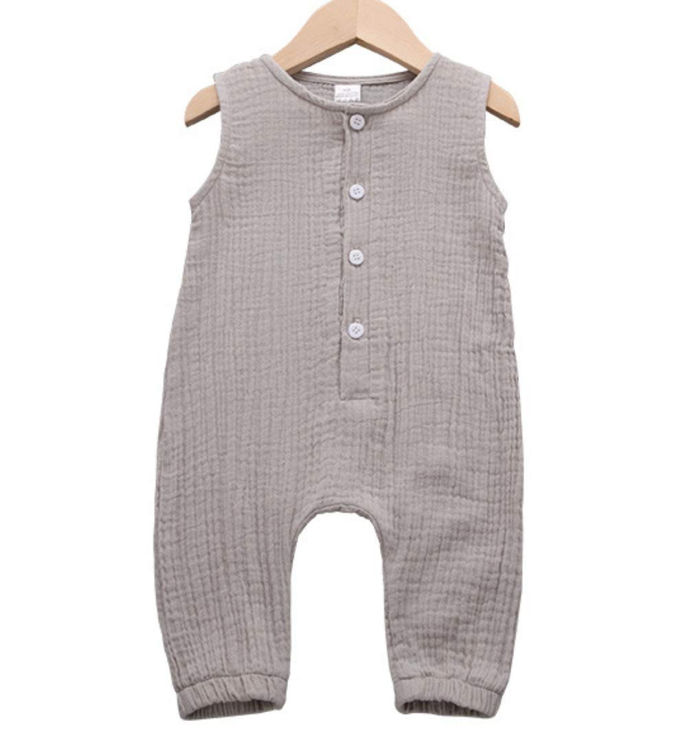 JIAJIAMIN Newborn Baby Girl Boys Jumpsuit Bodysuits Cotton Ruffles Sleeveless One-Piece Romper Ou... | Amazon (US)