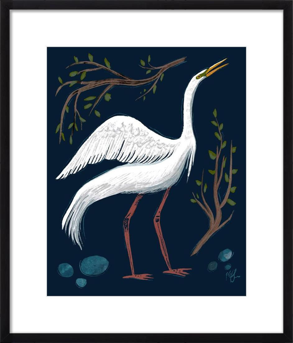 Crane in Forest | Artfully Walls